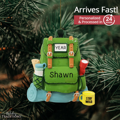 Hiking Backpack Christmas Ornament