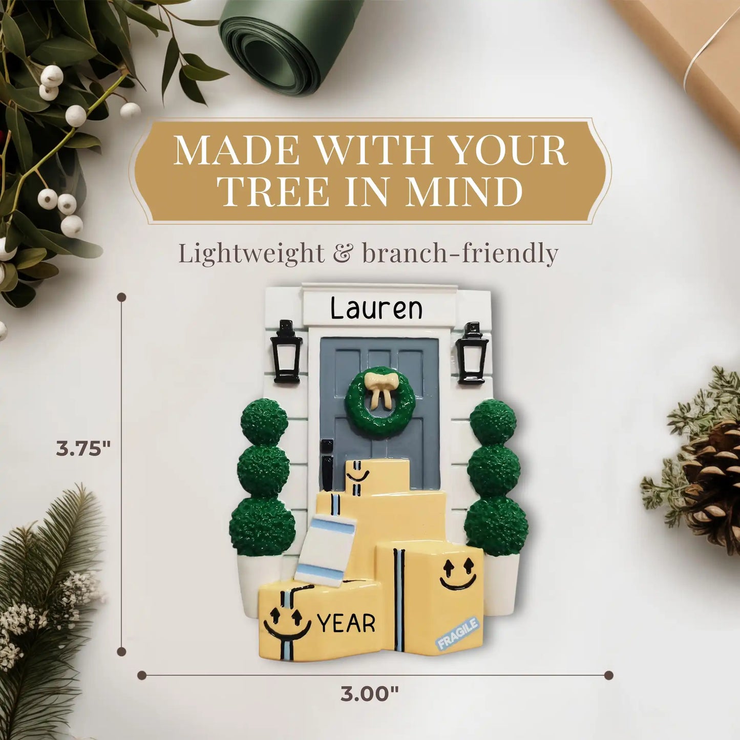 Adorno personalizado con entrega a domicilio para compras en línea 