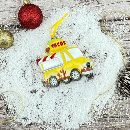 Adorno personalizado de camión de comida de tacos 