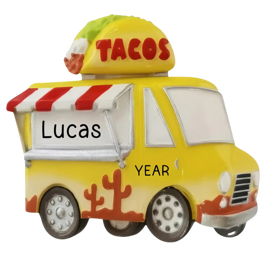 Taco Food Truck Christmas Ornament