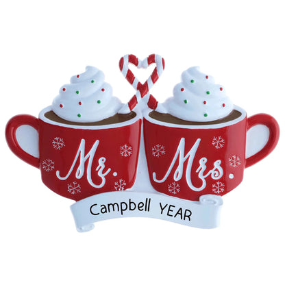 Mr & Mrs Hot Cocoa Christmas Ornament