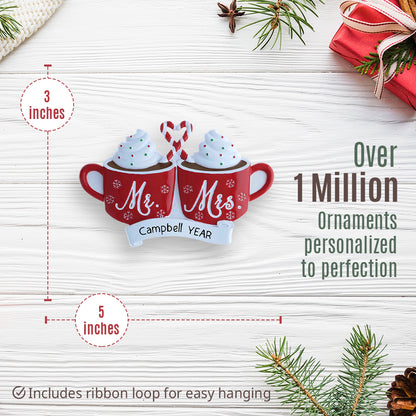 Mr & Mrs Hot Cocoa Christmas Ornament