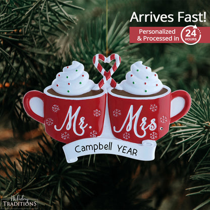 Mr & Mrs Hot Cocoa Christmas Ornament