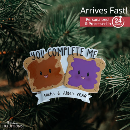 Peanut Butter & Jelly (PB&J) Christmas Ornament