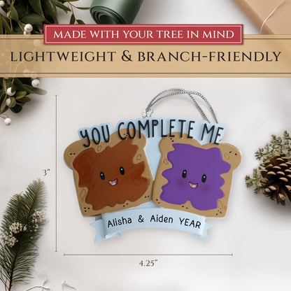 Peanut Butter & Jelly (PB&J) Christmas Ornament