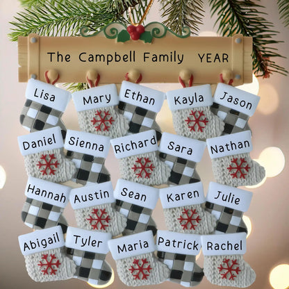 Mantle Family of 20 Christmas Ornament
