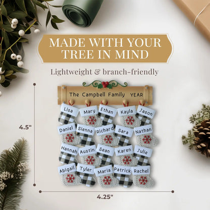 Mantle Family of 20 Christmas Ornament