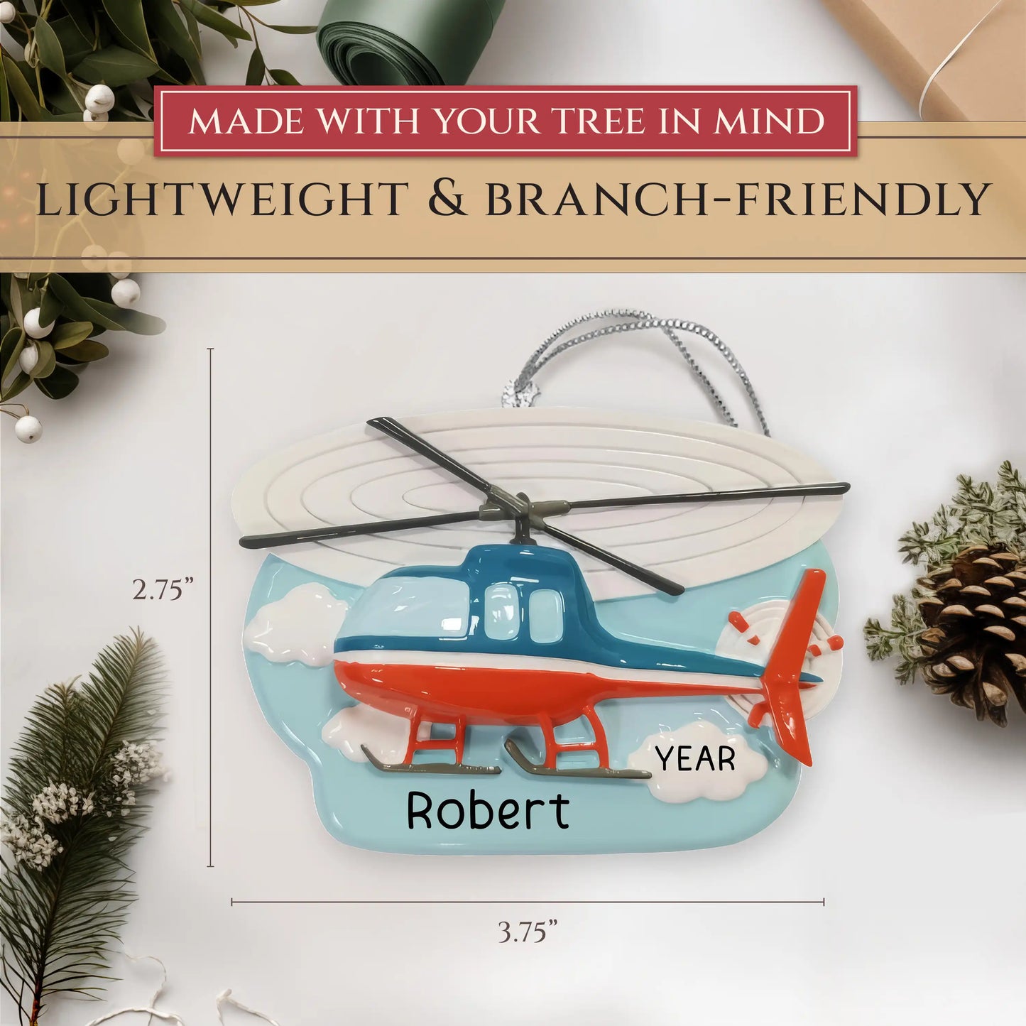 Helicopter Christmas Ornament - Sky Chopper