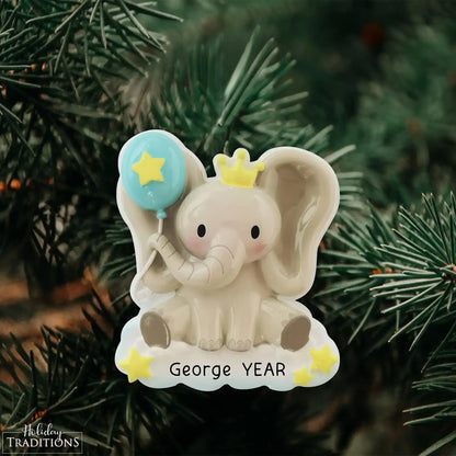 Adorno navideño de elefante para bebé niño 