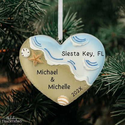 Name in Sand Beach Personalized Ornament