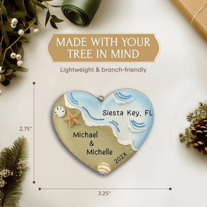 Name in Sand Beach Personalized Ornament