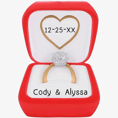 Engagement Ring Christmas Ornament - Box