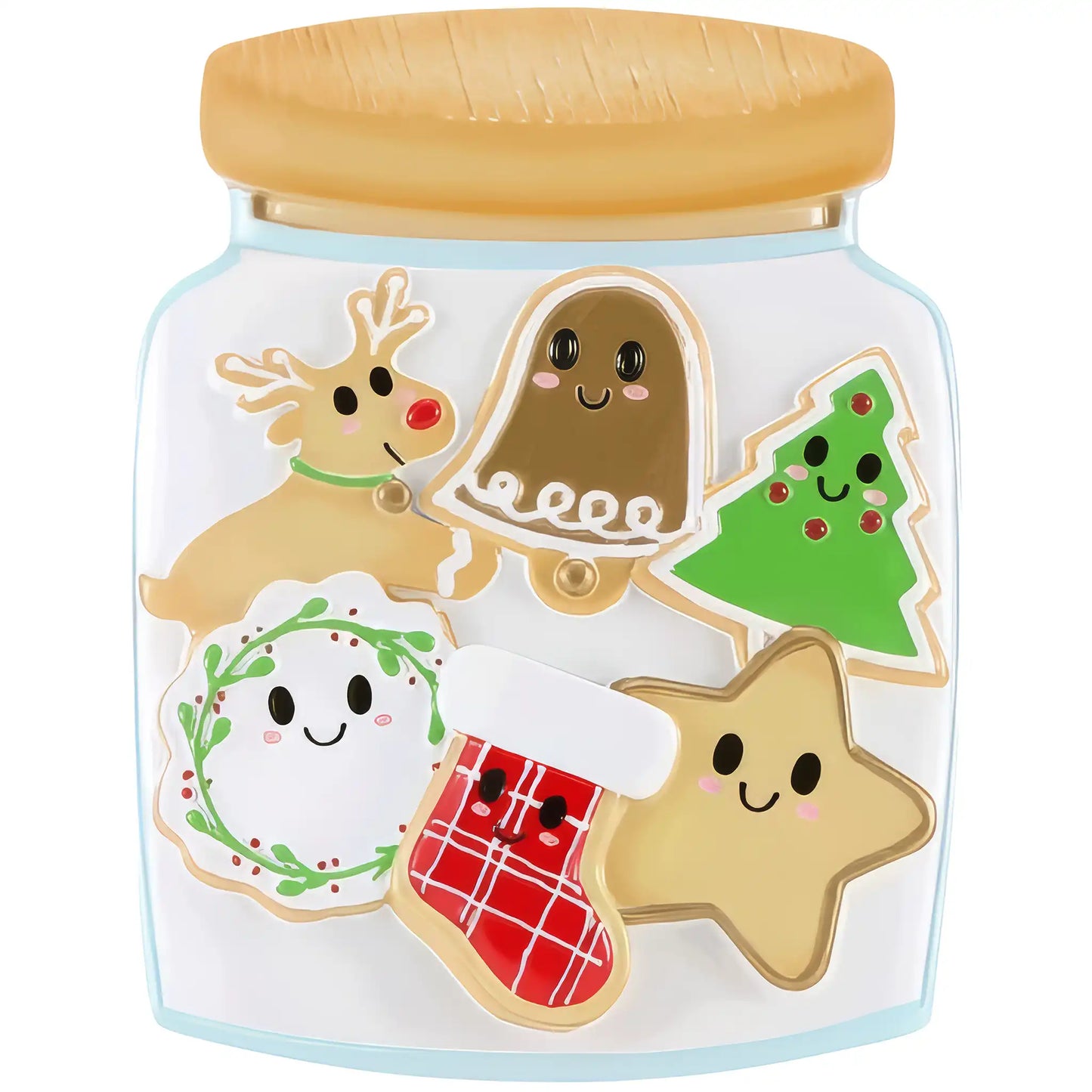 Cookie Jar Family of 6 Christmas Ornament