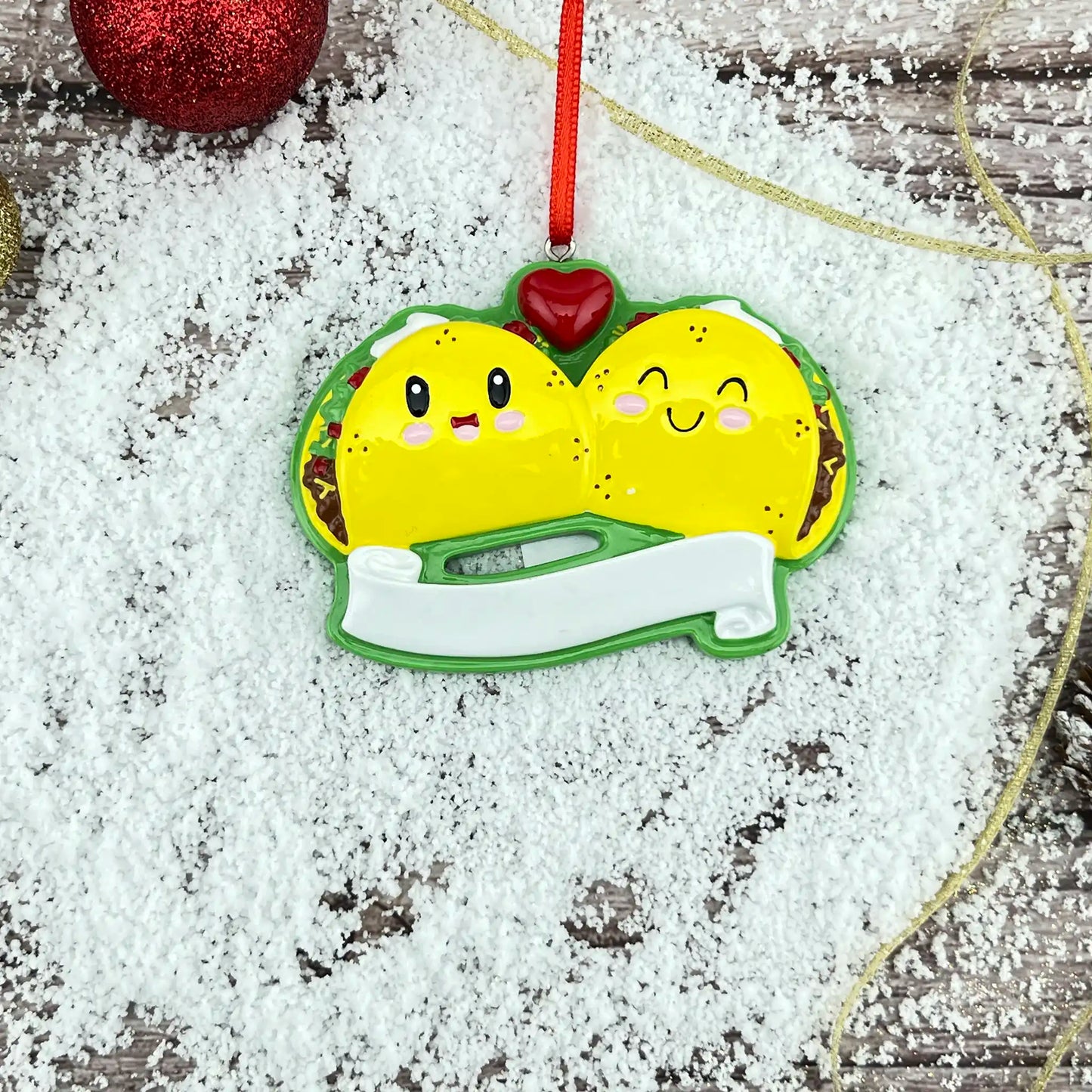 Taco Family of 2 Christmas Ornament