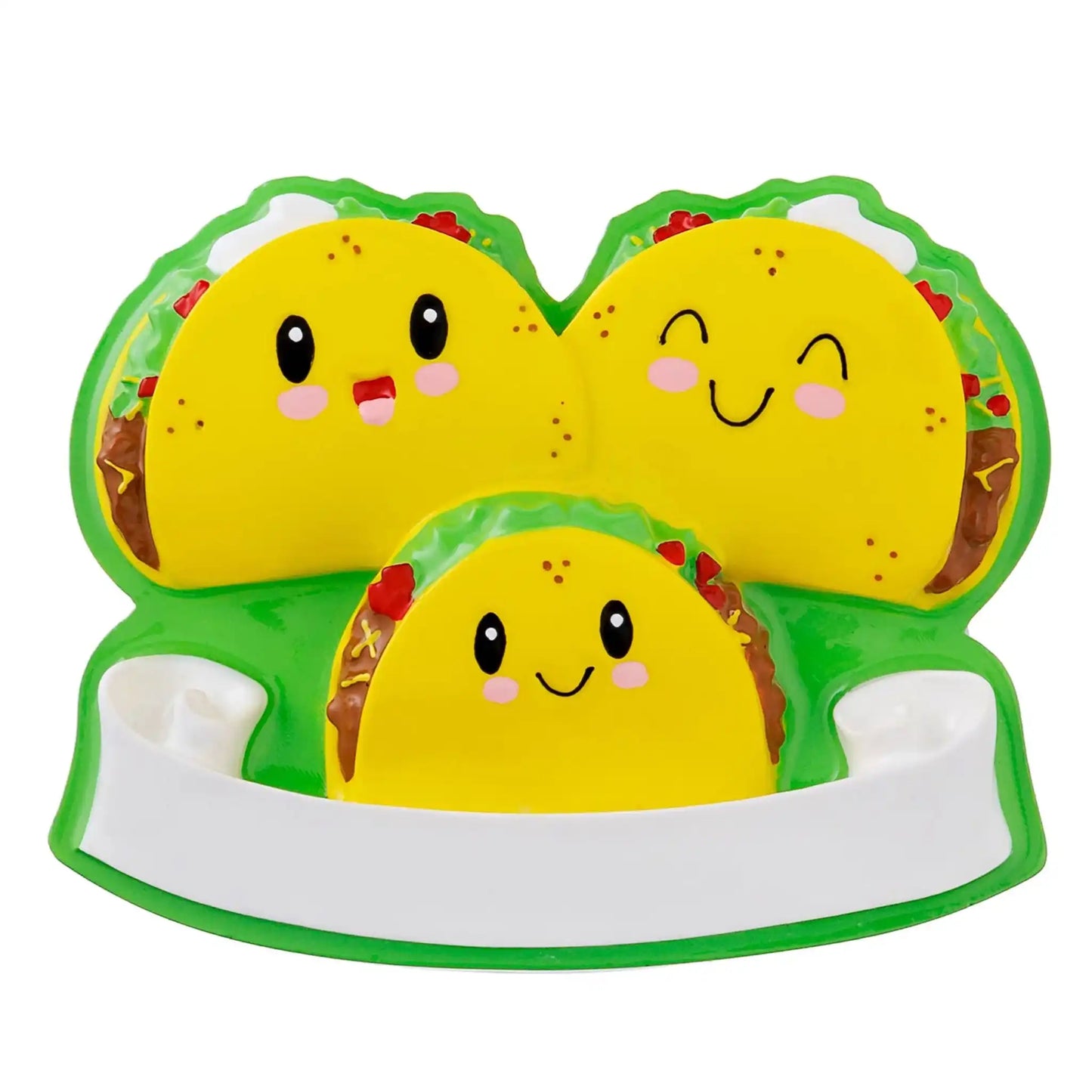 Taco Family of 3 Personalized Ornament