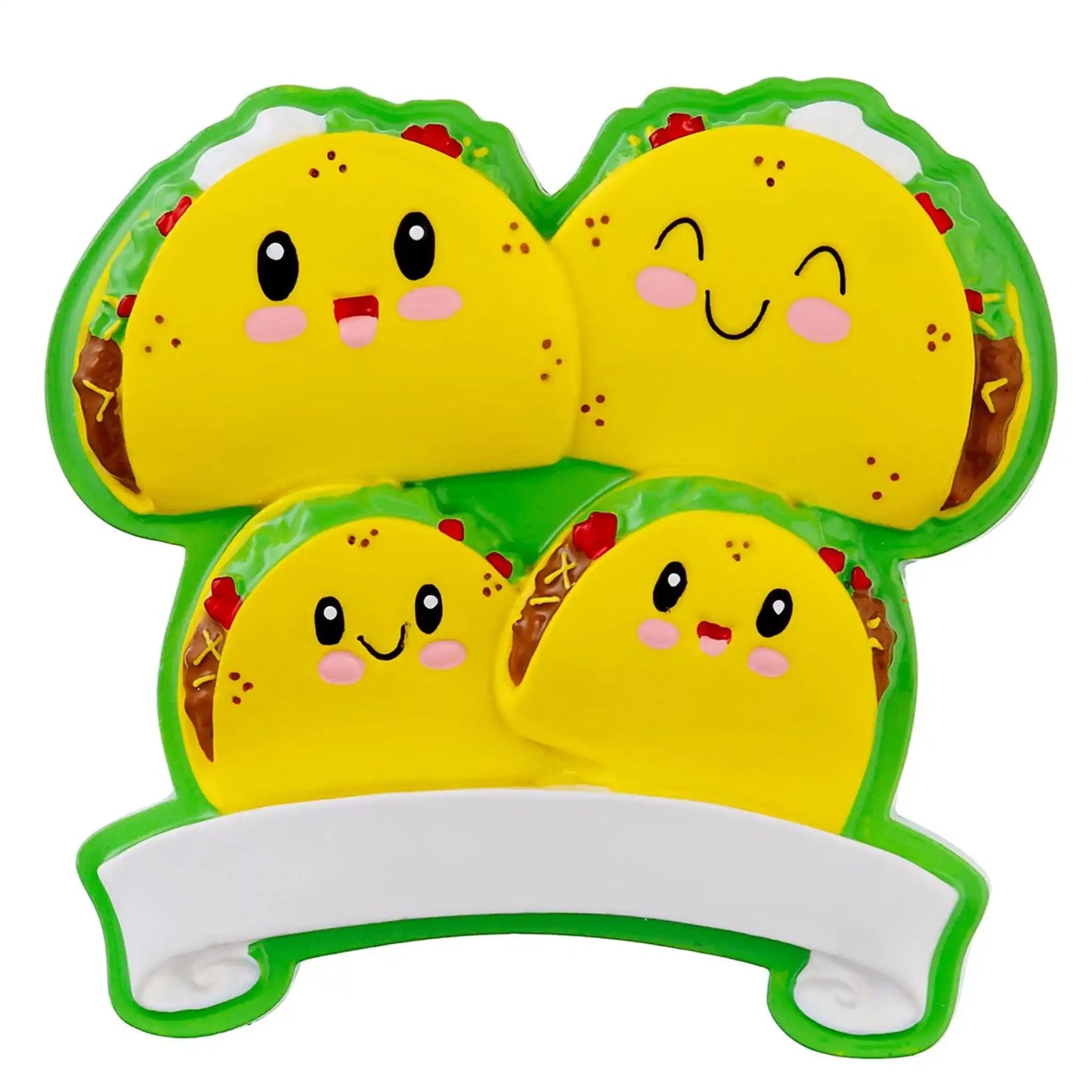 Taco Family of 4 Christmas Ornament