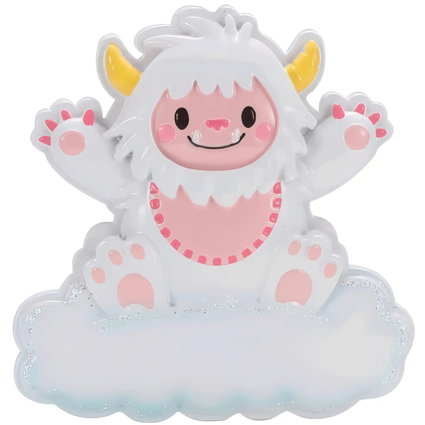 Pink Baby Girl Yeti Christmas Ornament