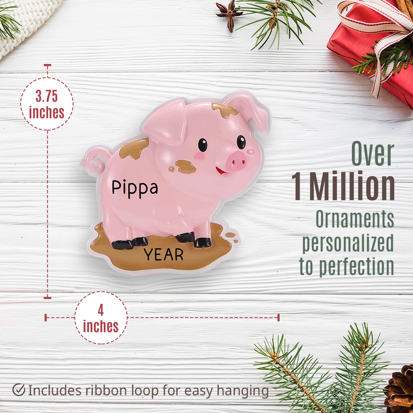 Pig Christmas Ornament