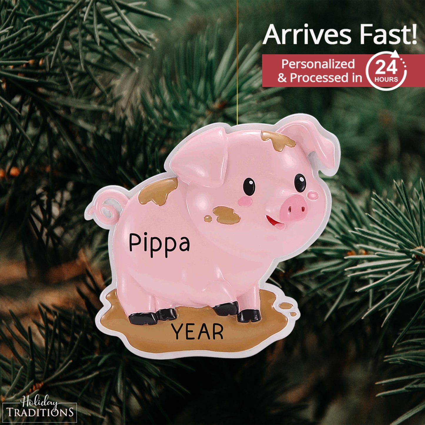 Pig Christmas Ornament