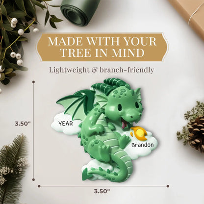 Green Dragon Personalized Ornament