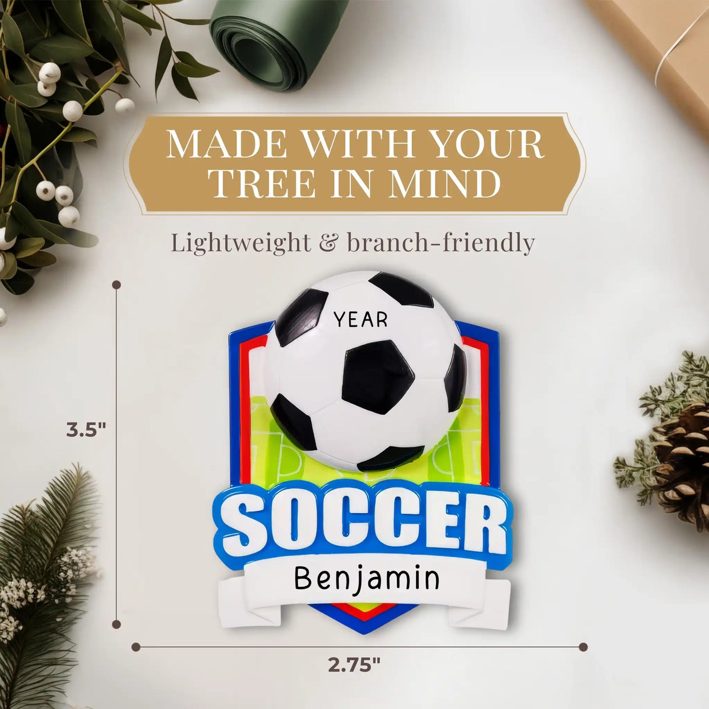 Soccer Christmas Ornament - Collage