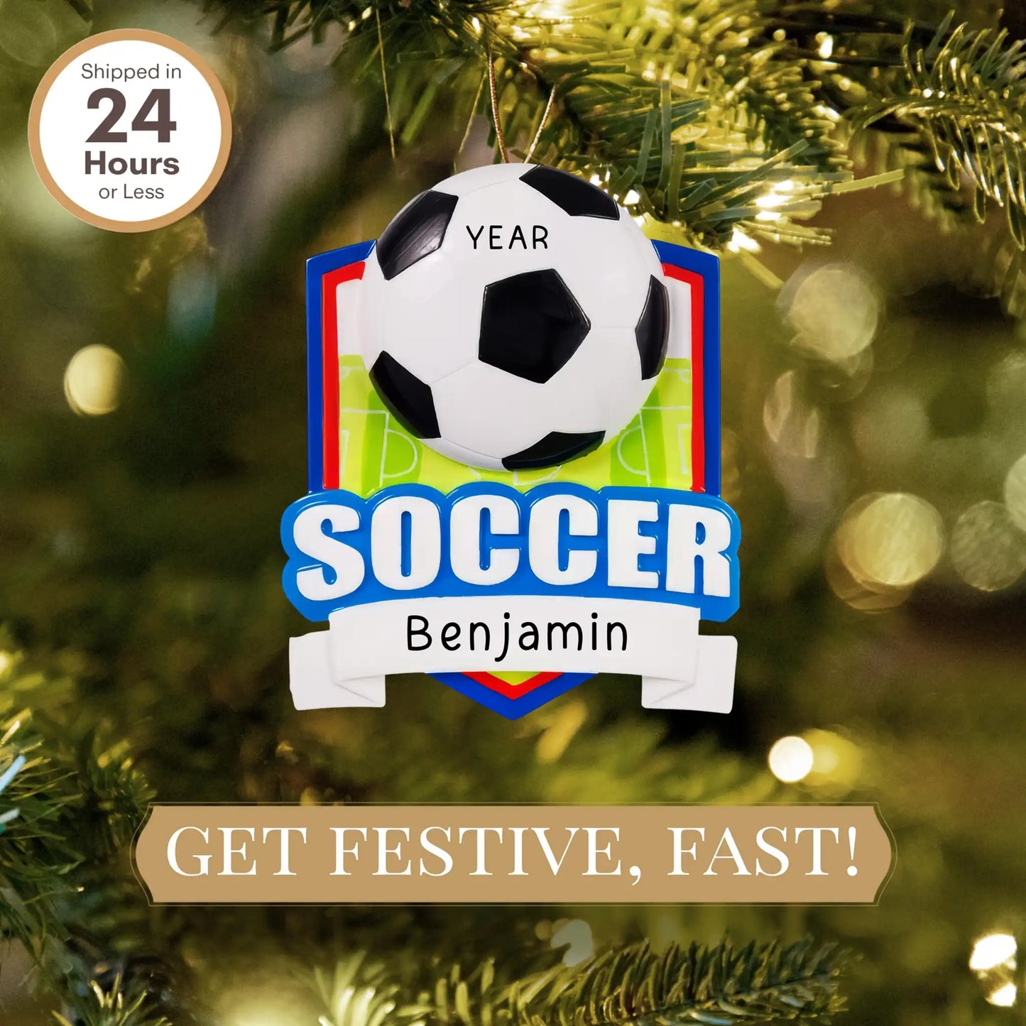 Soccer Christmas Ornament - Collage