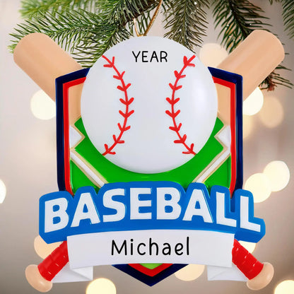Baseball Collage Christmas Ornament