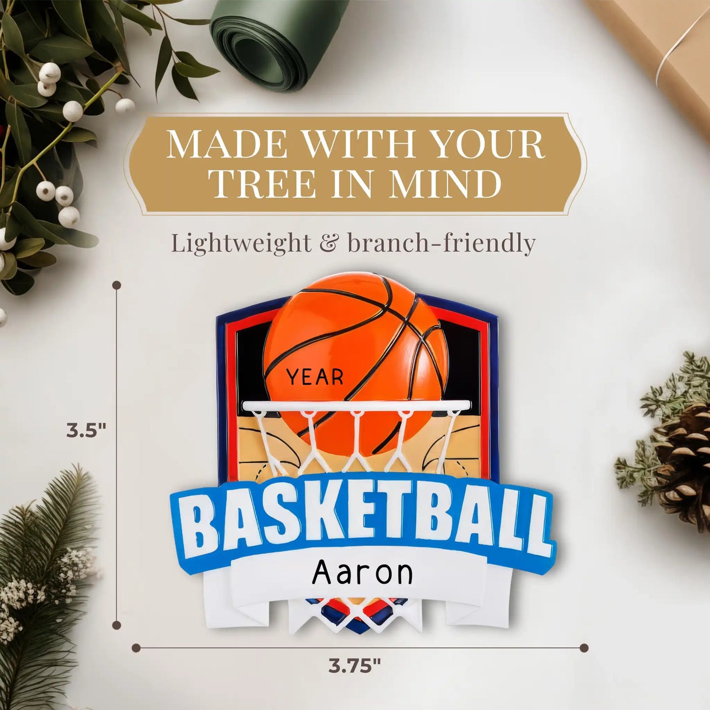 Adorno navideño de baloncesto - Collage