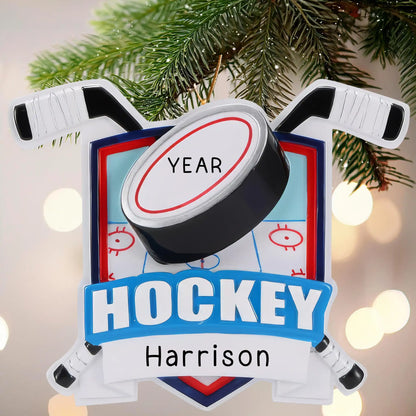 Ice Hockey Personalized Ornament Collage