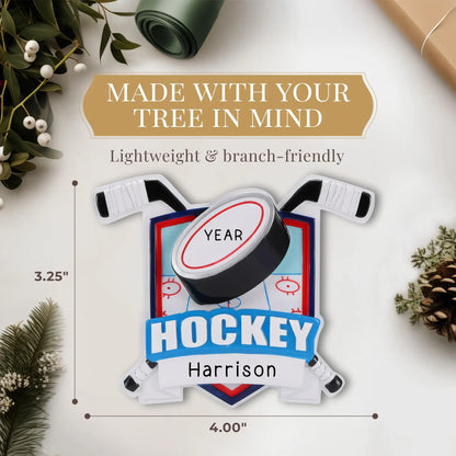 Ice Hockey Personalized Ornament Collage