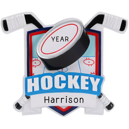 Ice Hockey Personalized Ornament Collage