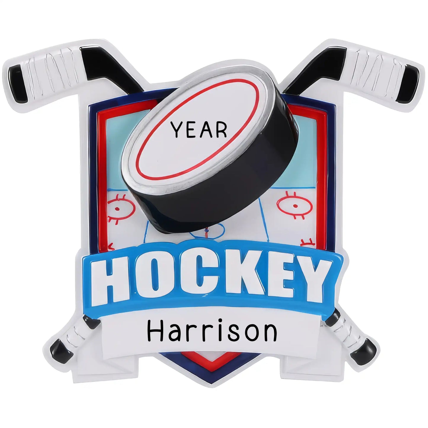 Ice Hockey Personalized Ornament Collage