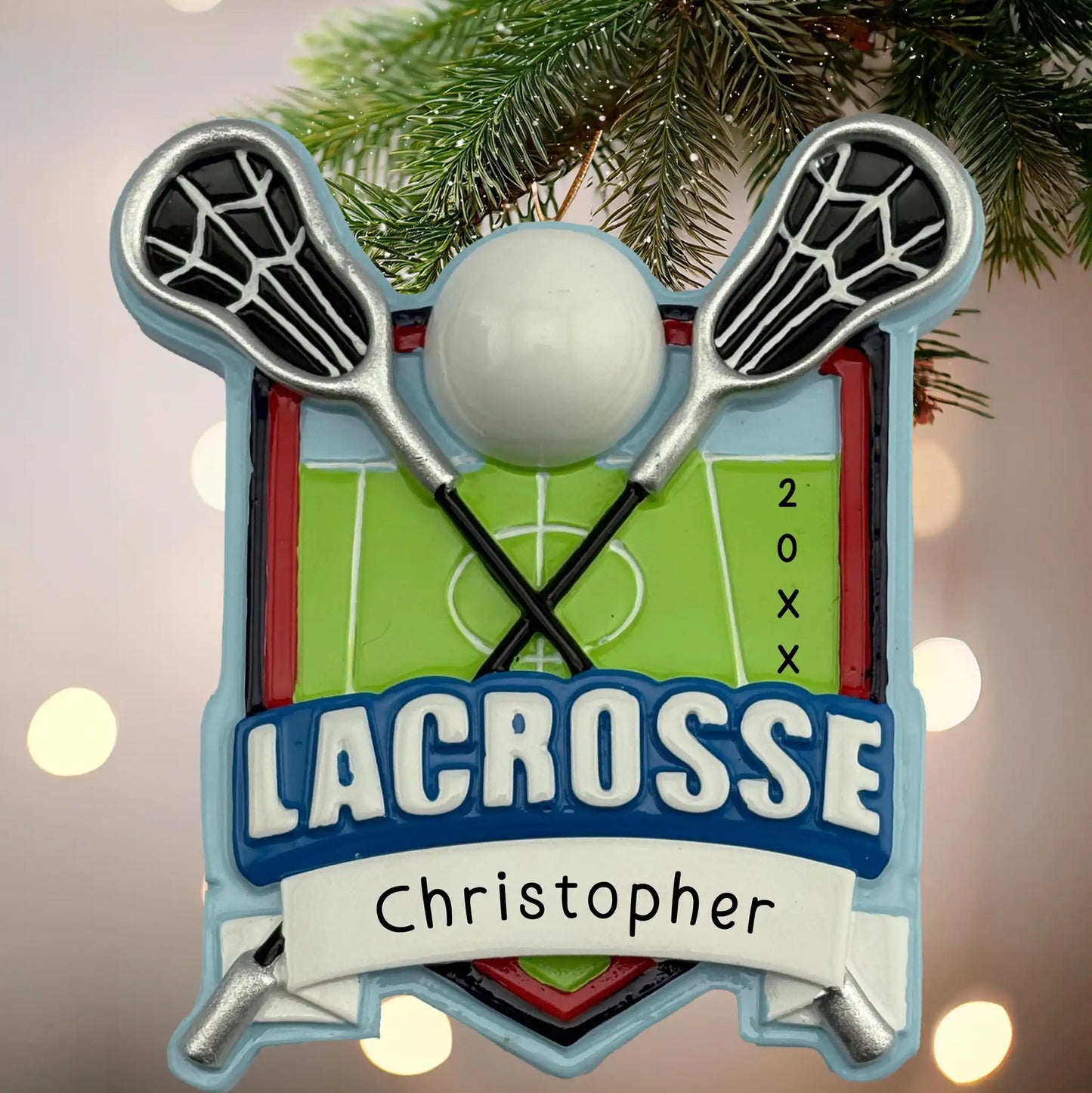 Lacrosse Personalized Ornament