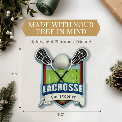 Lacrosse Personalized Ornament