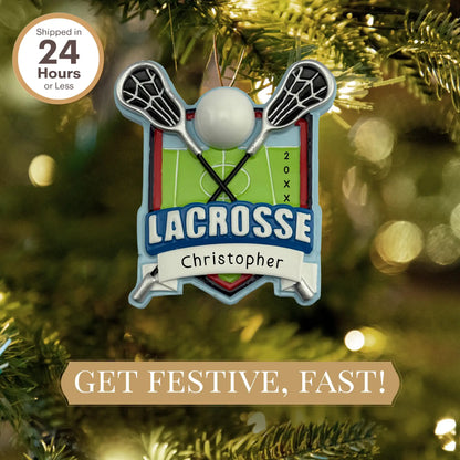 Lacrosse Personalized Ornament