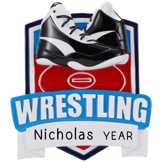 Wrestling Christmas Ornament - Collage