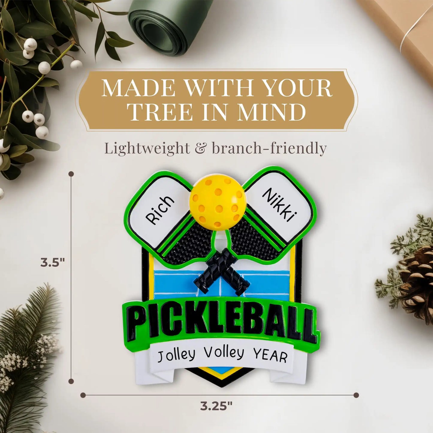 Pickleball Personalized Ornament