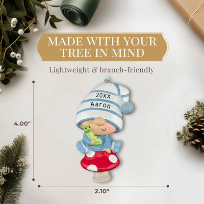 Adorno personalizado de gnomo bebé niño