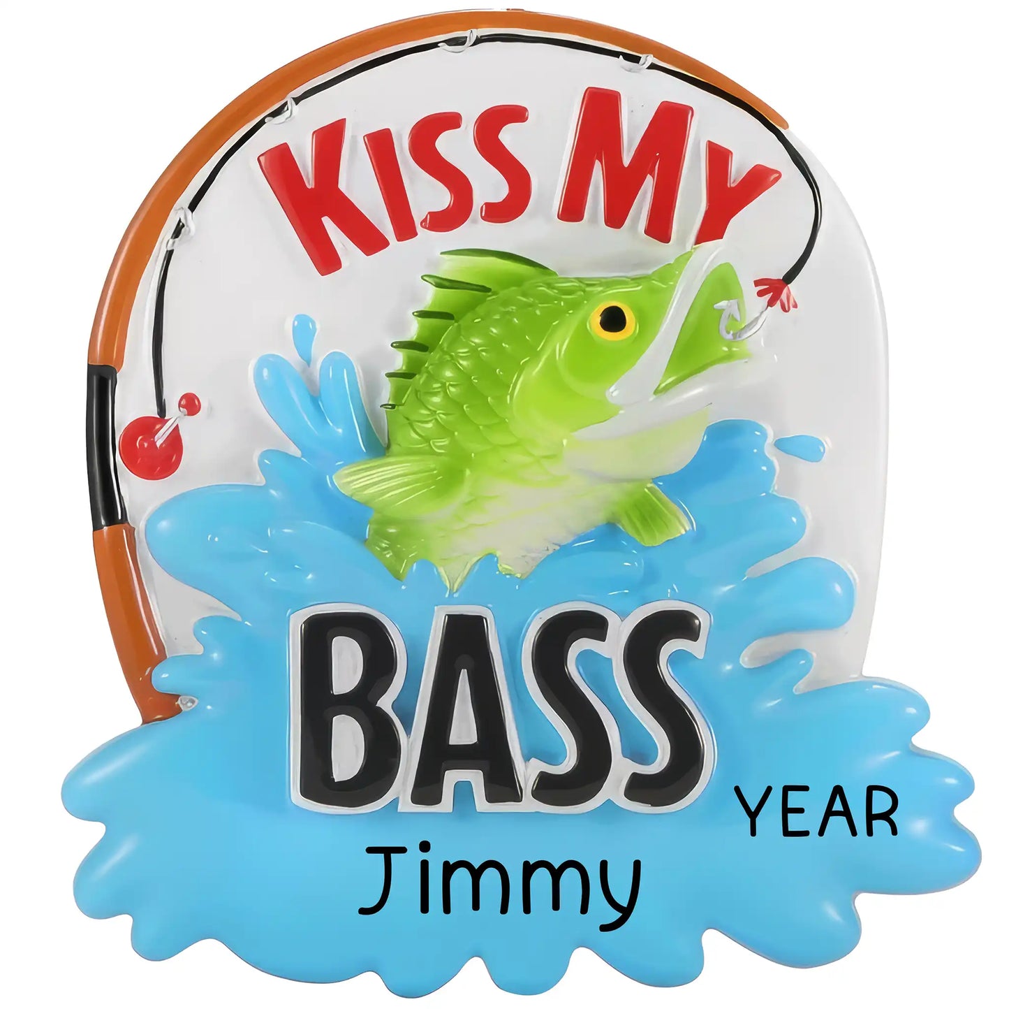 Bass Fishing Christmas Ornament