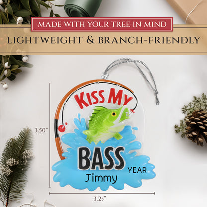 Bass Fishing Christmas Ornament