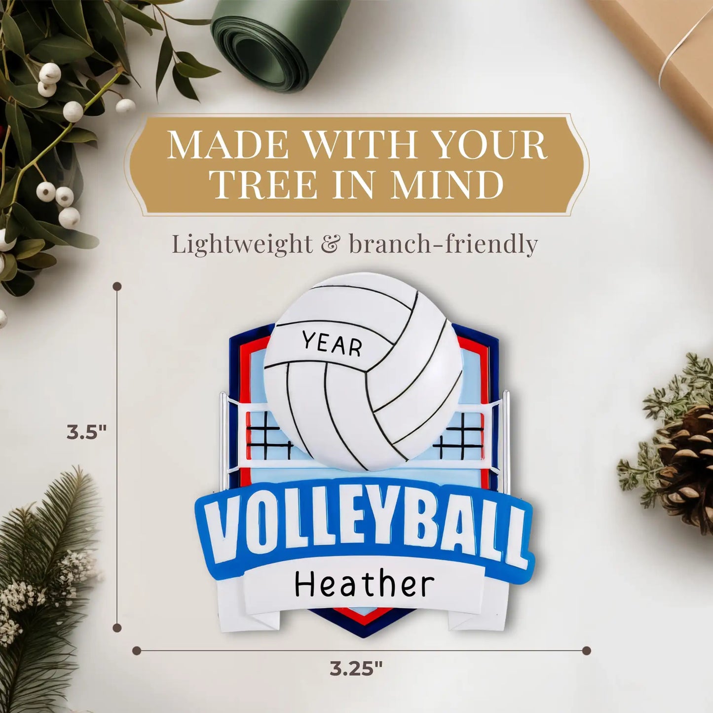Volleyball Collage Christmas Ornament