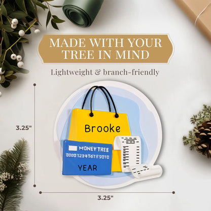 Adorno personalizado para adictos a las compras 