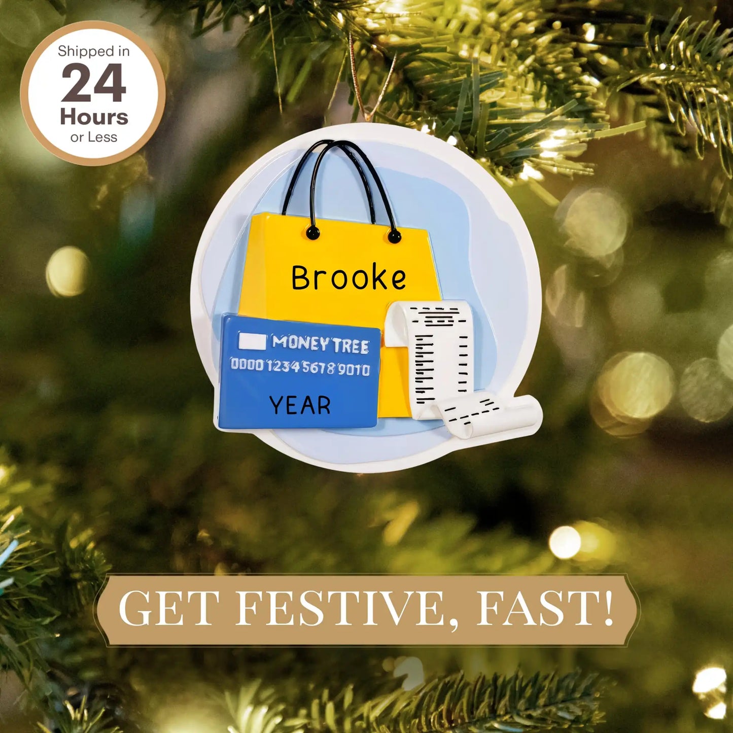 Adorno personalizado para adictos a las compras 