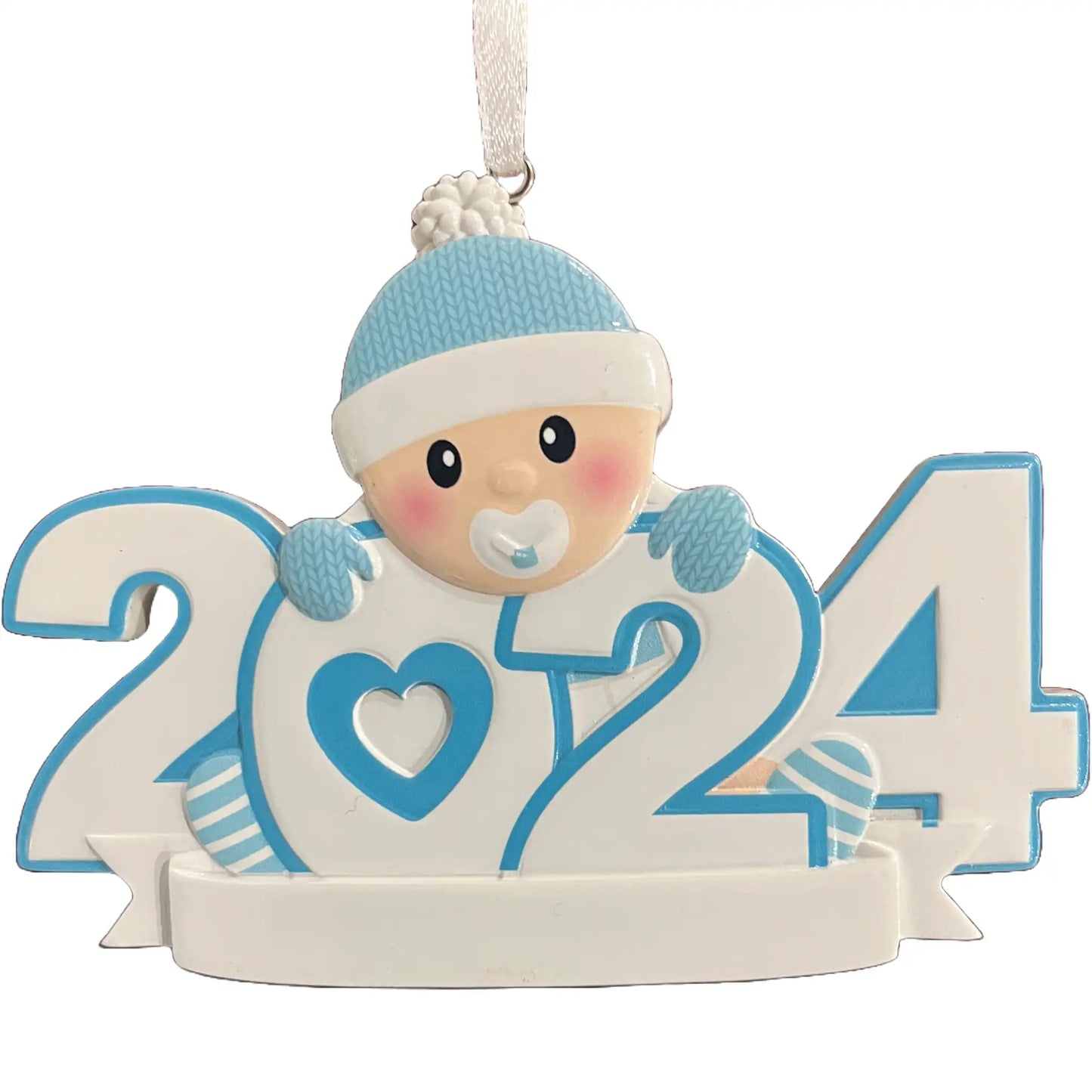 Blue Baby's 1st Christmas 2024 Christmas Ornament - Pacifier