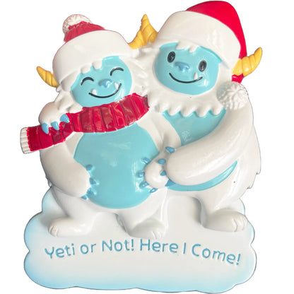 We're Expecting Yeti Couple Ornament