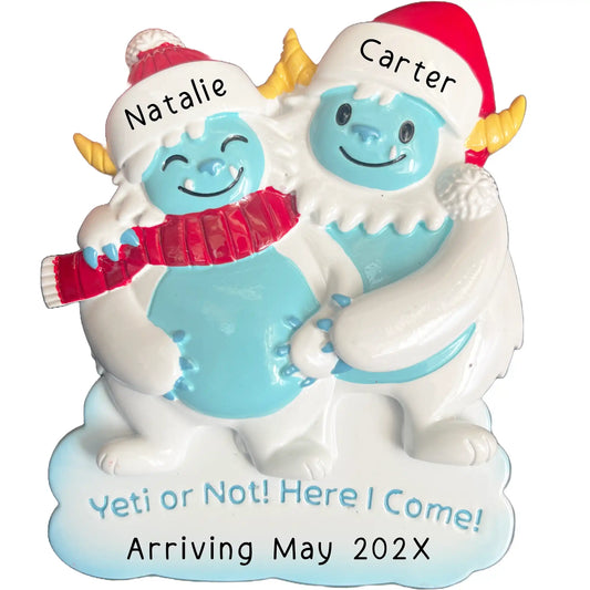 We're Expecting Yeti Couple Ornament