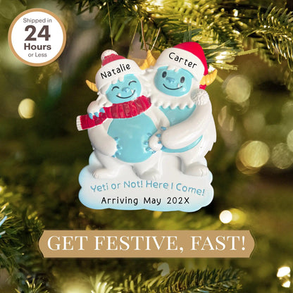 Adorno de pareja "Estamos esperando Yeti"