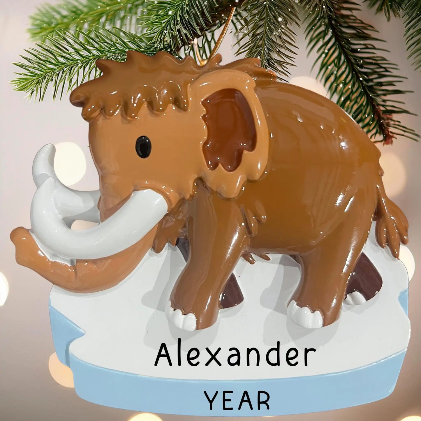 Adorno personalizado de mamut lanudo 