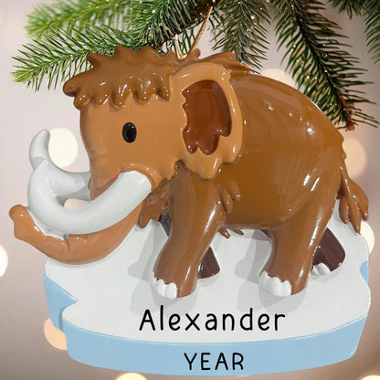 Adorno personalizado de mamut lanudo 