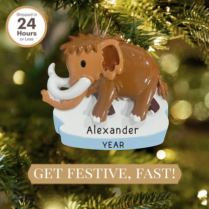 Adorno personalizado de mamut lanudo 